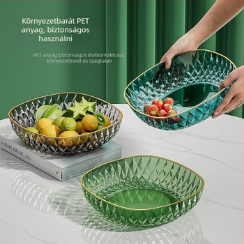 Műanyag gyümölcstál — egyszerű stílus, könnyed luxus retro; (Anyag: műanyag; Kategória: gyümölcstál; Stílus: egyszerű; Stílus típus: könnyed luxus retro; Piacra kerülés éve: 2023)