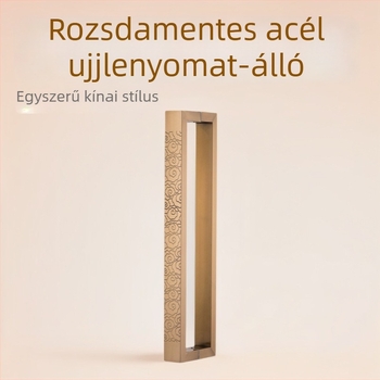 Új kínai stílusú rozsdamentes acél üvegajtó fogantyú, ujjlenyomat-mentes felülettel és vastagodott kivitel