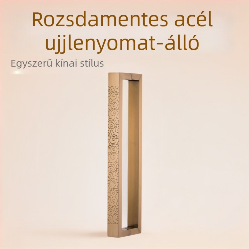 Új kínai stílusú rozsdamentes acél üvegajtó fogantyú, ujjlenyomat-mentes felülettel és vastagodott kivitel