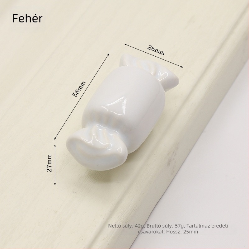 1361 candy szekrényajtó fogantyú, kerámia és réz anyagból, rejtett rögzítés, modern minimalist stílus