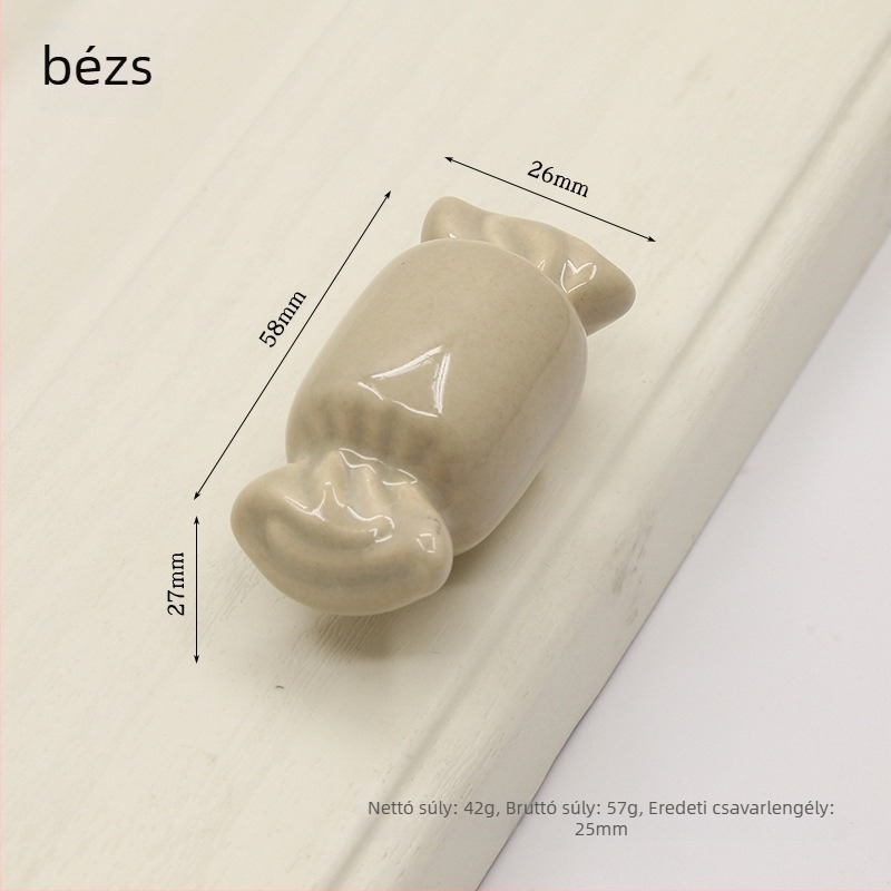1361 candy szekrényajtó fogantyú, kerámia és réz anyagból, rejtett rögzítés, modern minimalist stílus