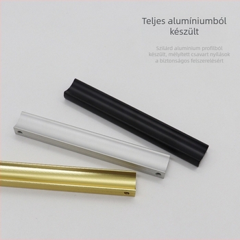 Alumínium ötvözet ruhásszekrény ajtó fogantyú, modern minimalist dizájn, hosszú szalag alakú fogantyú, ajtókhoz, szekrényekhez és fiókokhoz