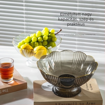 Műanyag gyümölcstál magas lábakkal, Yuechen Premium, könnyed luxus stílus, retro stílus