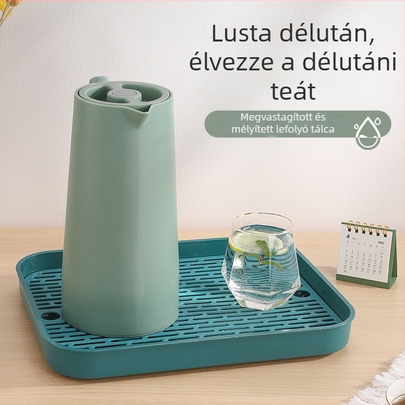 Műanyag gyümölcstál csepegtetővel, négyzetes, egyszínű tároló tál gyümölcsök és zöldségek tárolására a nappaliban