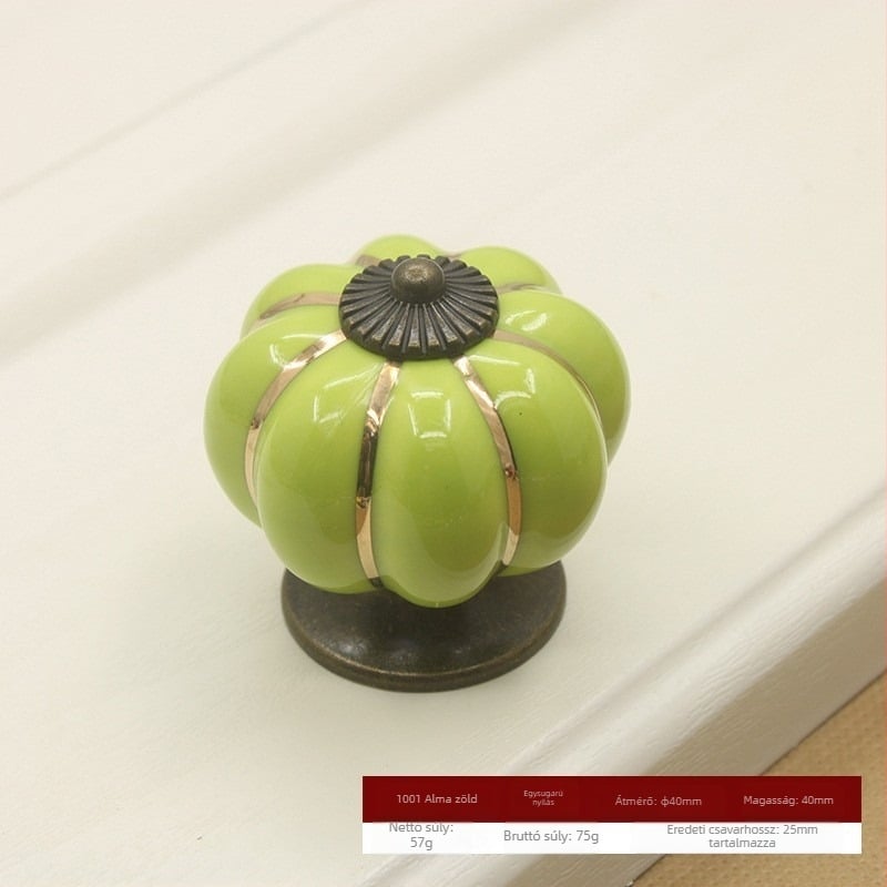 Szekrény- és fiókfogantyú, tök alakú, modell Pumpkin handle, modern minimál stílus, bútorokhoz