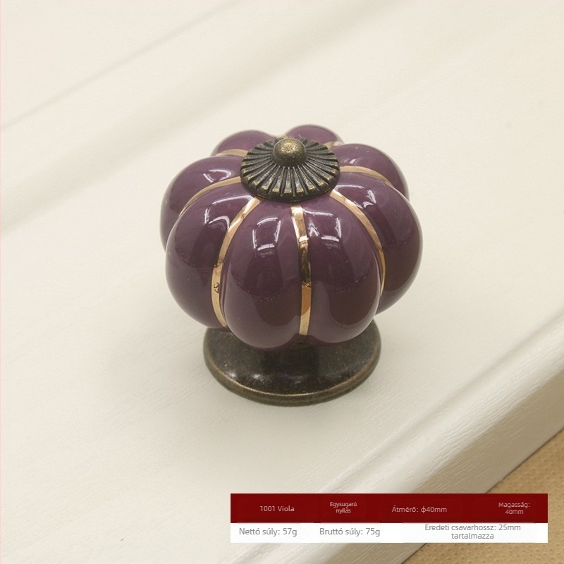 Szekrény- és fiókfogantyú, tök alakú, modell Pumpkin handle, modern minimál stílus, bútorokhoz