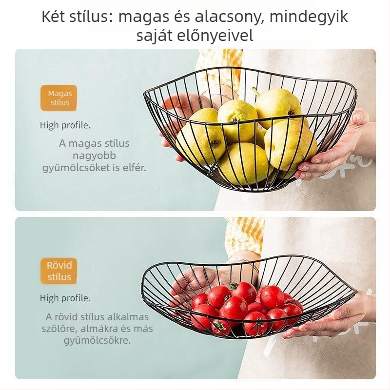 Fém gyümölcstál, nordikus modern dizájn, egyszerű stílus, 2022-ben bemutatva, első osztályú minőség