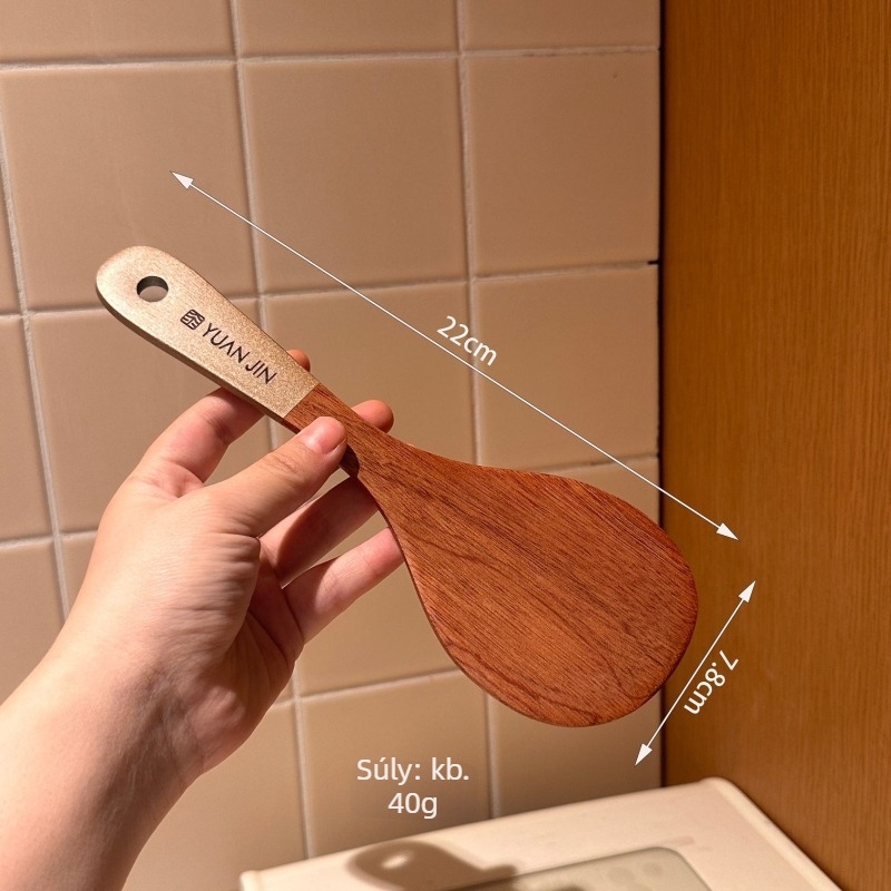Fából készült főző spatula és kanál készlet – fa nyéllel, modern minimál stílus