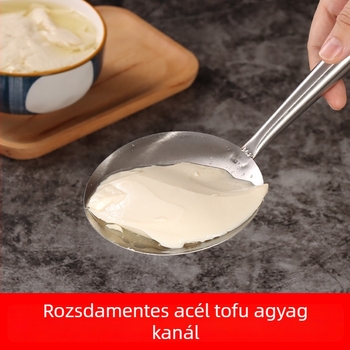 TOWER Rozsdamentes acél tofu kanál, kerek forma, tofu pudinghoz