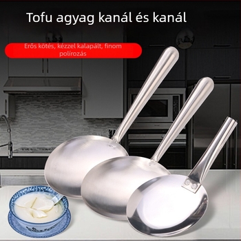 TOWER Rozsdamentes acél tofu kanál, kerek forma, tofu pudinghoz