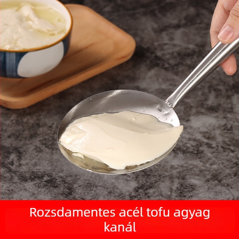 TOWER Rozsdamentes acél tofu kanál, kerek forma, tofu pudinghoz