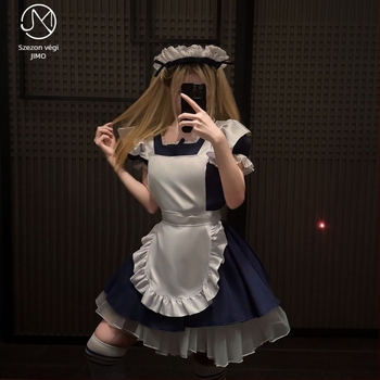 Alice ihletésű Lolita szobalányruha kávézó cosplayhoz