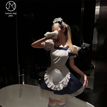 Alice ihletésű Lolita szobalányruha kávézó cosplayhoz