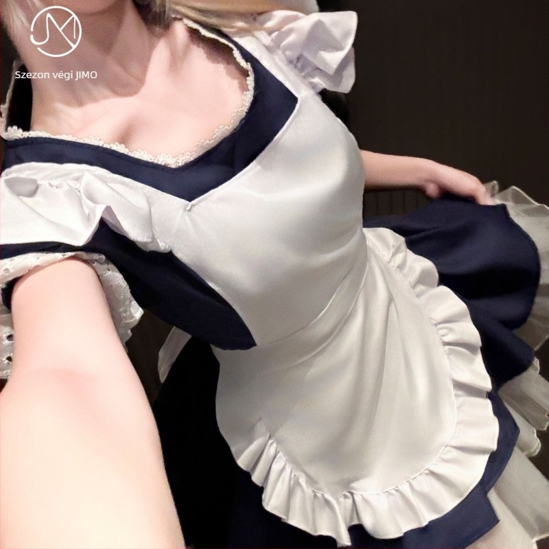 Alice ihletésű Lolita szobalányruha kávézó cosplayhoz