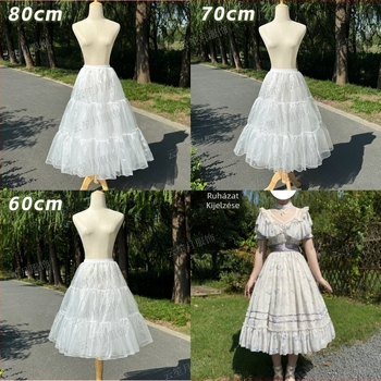 Lolita petticoat csont nélküli, lágy géz anyagú, középhosszú, mindennapi viselet, 60 cm-es kiegészítés