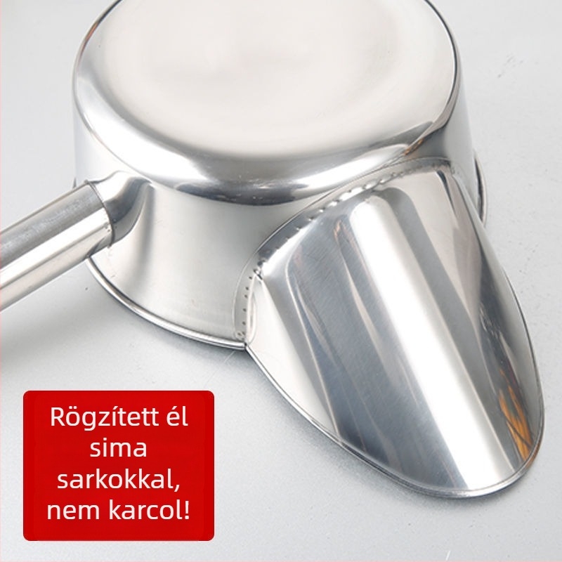 Rozsdamentes acél Duckbill kanálkészlet tölcsérrel, csomagoló- és keverőkanállal – magas hőállóságú