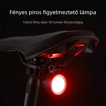 Nine Horses hátsó kerékpár lámpa féklámpával, éjszakai tekeréshez országúti és MTB kerékpárokon — állítható, pántos rögzítés, 200 mAh akkumulátor, rendkívül fényes