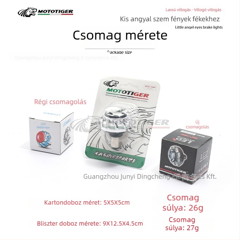 MOTOTIGER Angel Eye fékfénye motorkerékpárhoz – LED, 12V, 1W, 200 lm, Angel Eyes