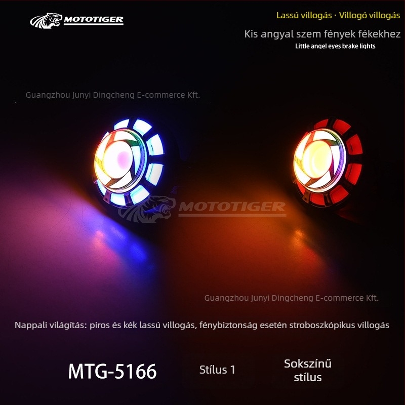 MOTOTIGER Angel Eye fékfénye motorkerékpárhoz – LED, 12V, 1W, 200 lm, Angel Eyes