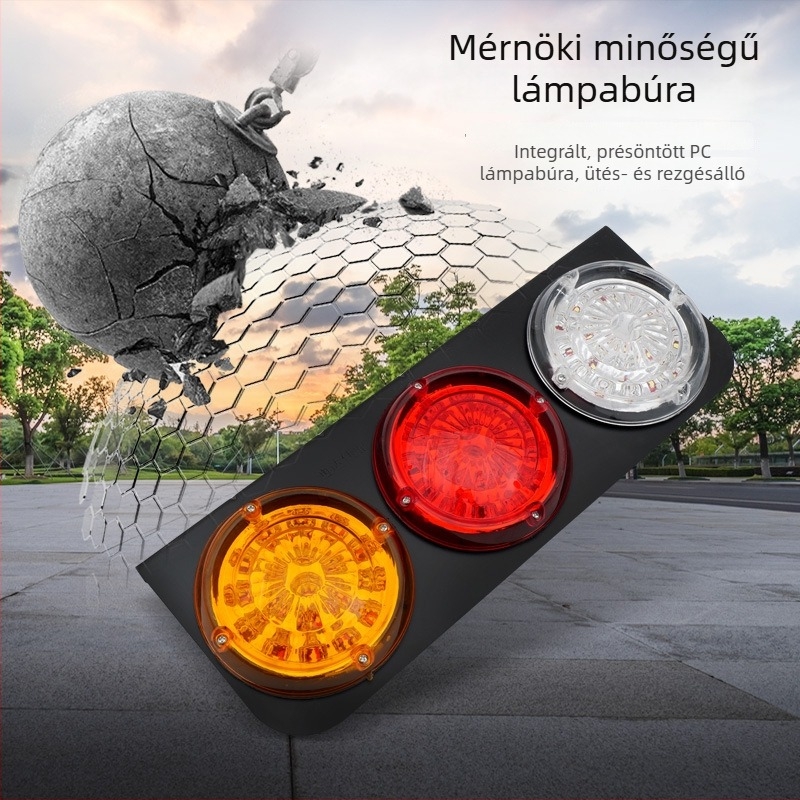 CIMC 24V LED teherautó hátsó lámpa kanyarjelző nyíllal, hátsó fény, oldalsó világítás és féklámpa