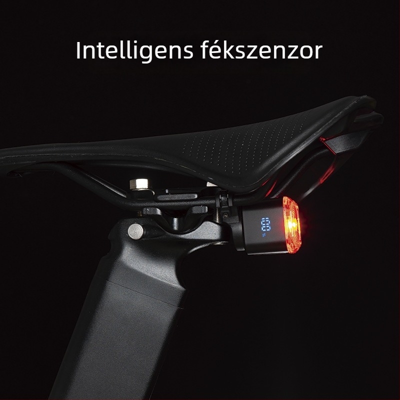Kerékpár hátsó lámpa digitális energia kijelzővel és intelligens fékérzékelővel – Márka: An rider/nqy, testreszabható, magáncímke engedélyezett, nem importált