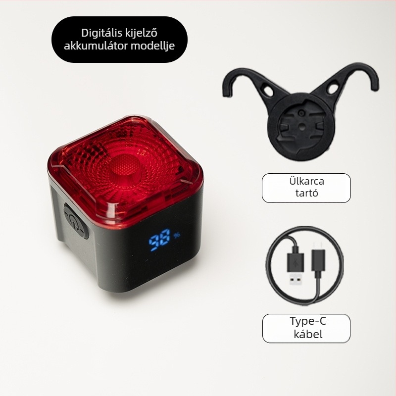 Kerékpár hátsó lámpa digitális energia kijelzővel és intelligens fékérzékelővel – Márka: An rider/nqy, testreszabható, magáncímke engedélyezett, nem importált