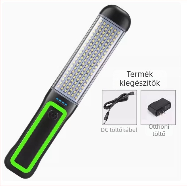 Autóipari munkalámpa LED karbantartáshoz, mágneses vészhelyzeti lámpa beépített power bankkal, ultrakönnyű és vékony