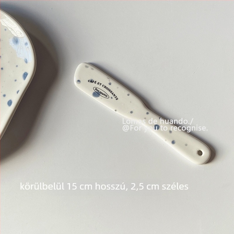 Porcelán reggelis/desszert tányér aláglazúros felülettel, nordic stílus, új kínai stílus