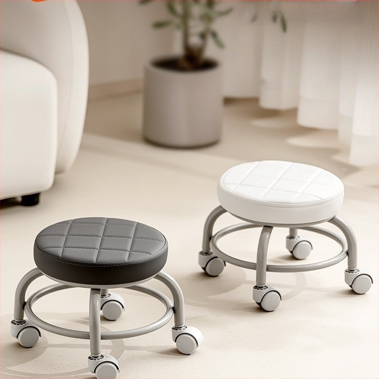 Fém görgős alacsony szék – kompakt otthoni használatra (Márka: Other; Anyag: Silk flower; Modell: 69850; Funkció: Other)