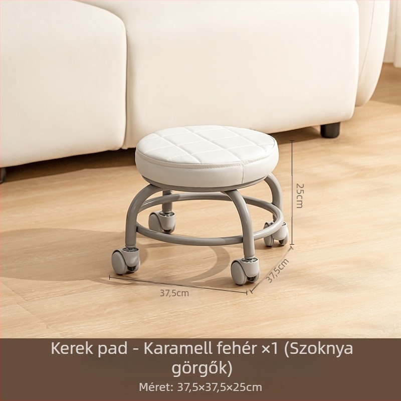 Fém görgős alacsony szék – kompakt otthoni használatra (Márka: Other; Anyag: Silk flower; Modell: 69850; Funkció: Other)