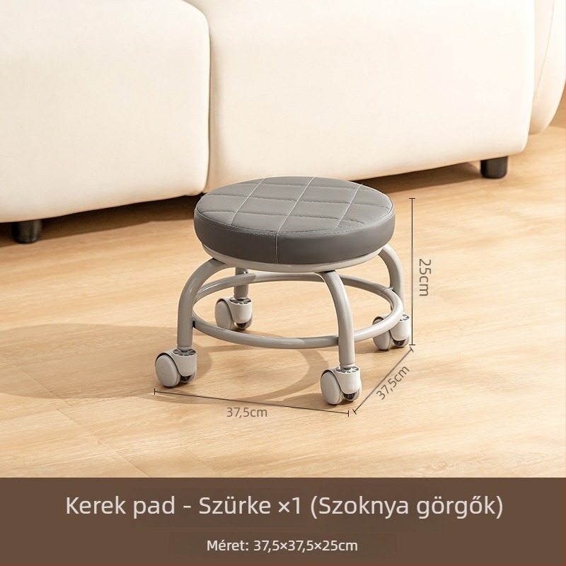 Fém görgős alacsony szék – kompakt otthoni használatra (Márka: Other; Anyag: Silk flower; Modell: 69850; Funkció: Other)