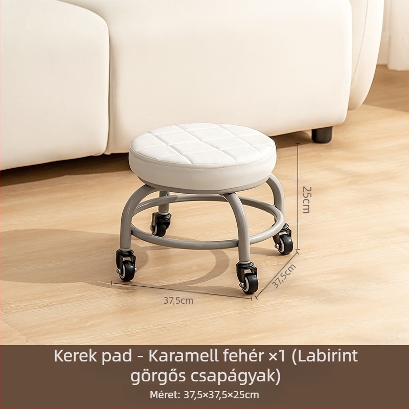 Fém görgős alacsony szék – kompakt otthoni használatra (Márka: Other; Anyag: Silk flower; Modell: 69850; Funkció: Other)