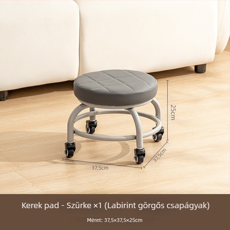 Fém görgős alacsony szék – kompakt otthoni használatra (Márka: Other; Anyag: Silk flower; Modell: 69850; Funkció: Other)