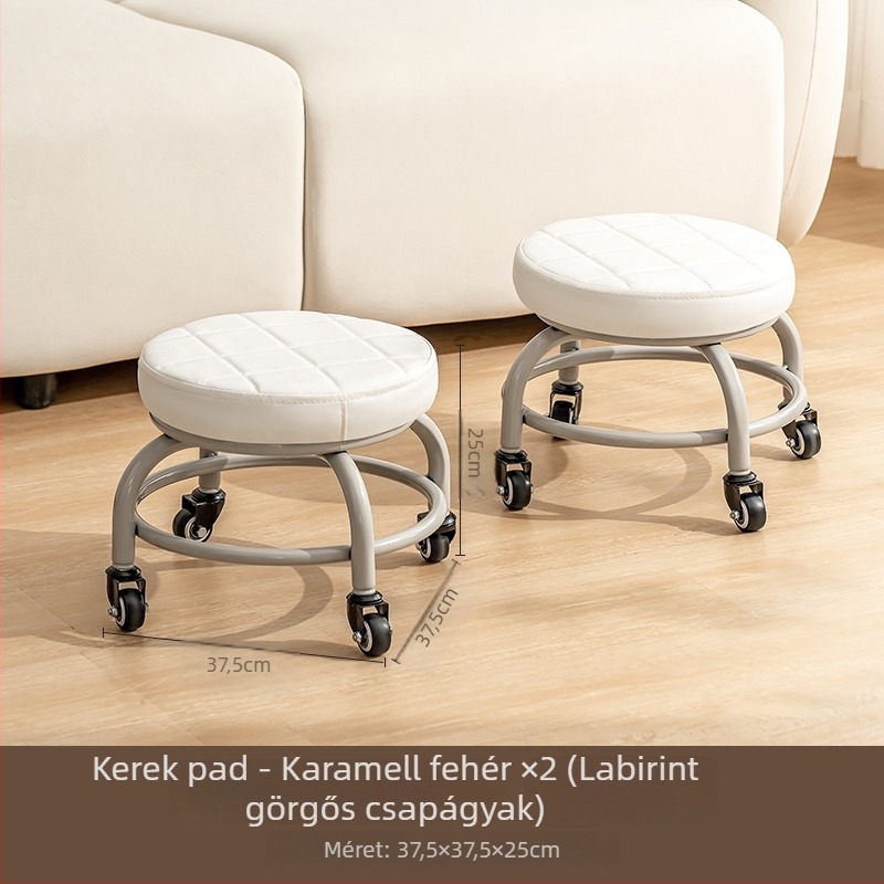 Fém görgős alacsony szék – kompakt otthoni használatra (Márka: Other; Anyag: Silk flower; Modell: 69850; Funkció: Other)