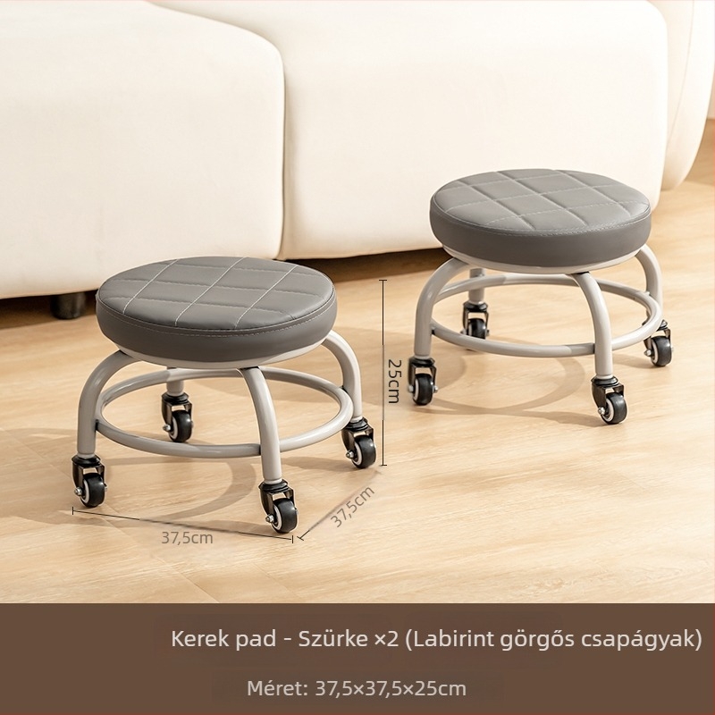 Fém görgős alacsony szék – kompakt otthoni használatra (Márka: Other; Anyag: Silk flower; Modell: 69850; Funkció: Other)