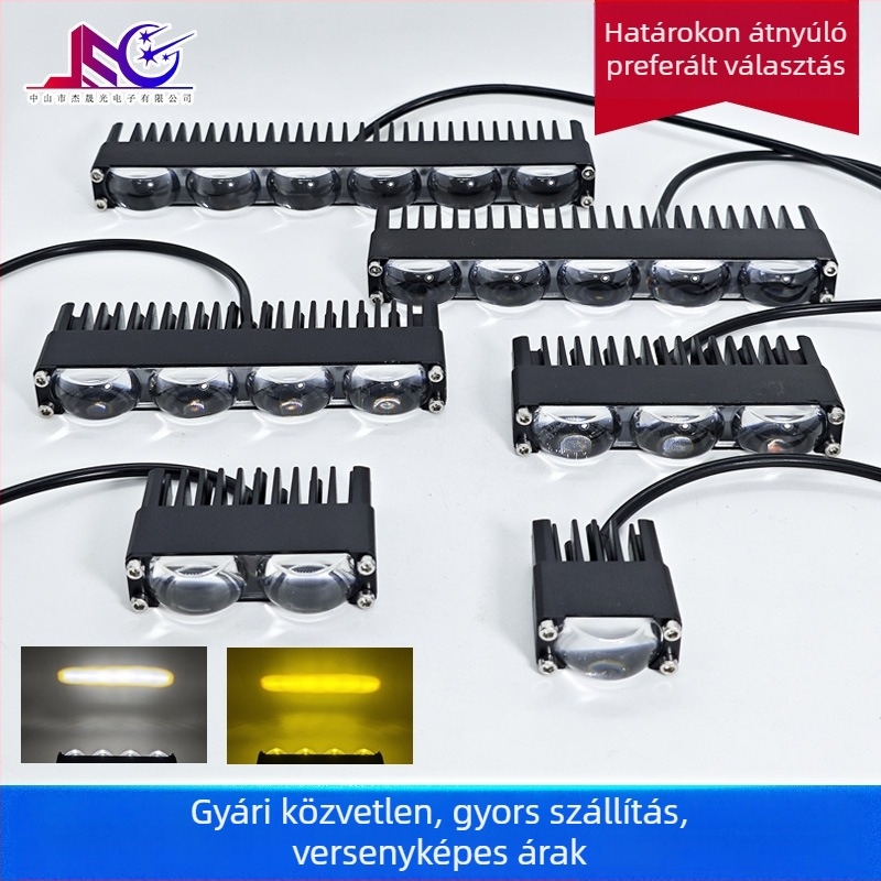 3 LED-es magas fényerősségű autógrille LED reflektor, motorkerékpárok és terepjárók számára (9–36V)