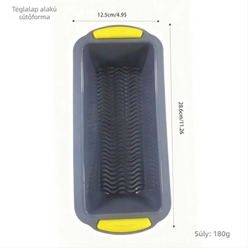 4 rekeszes szilikon baguette forma, tapadásmentes tepsi kenyérhez és süteményekhez