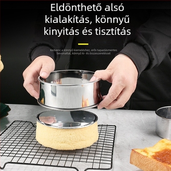 Jumao rozsdamentes acél kerek tortaforma sütéshez, japán stílusban