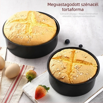 Kör alakú rozsdamentes acél tortaforma levehető alappal, tapadásmentes bevonattal, cheesecake és chiffon tortákhoz