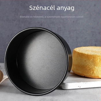 Kör alakú rozsdamentes acél tortaforma levehető alappal, tapadásmentes bevonattal, cheesecake és chiffon tortákhoz