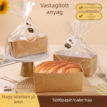 Süteménypapírtál és sütőhordozó készlet – sütőbiztos, magas hőmérséklet-ellenálló, egyszer használatos kenyérdoboz tasakkal, címkével és selyemszalaggal
