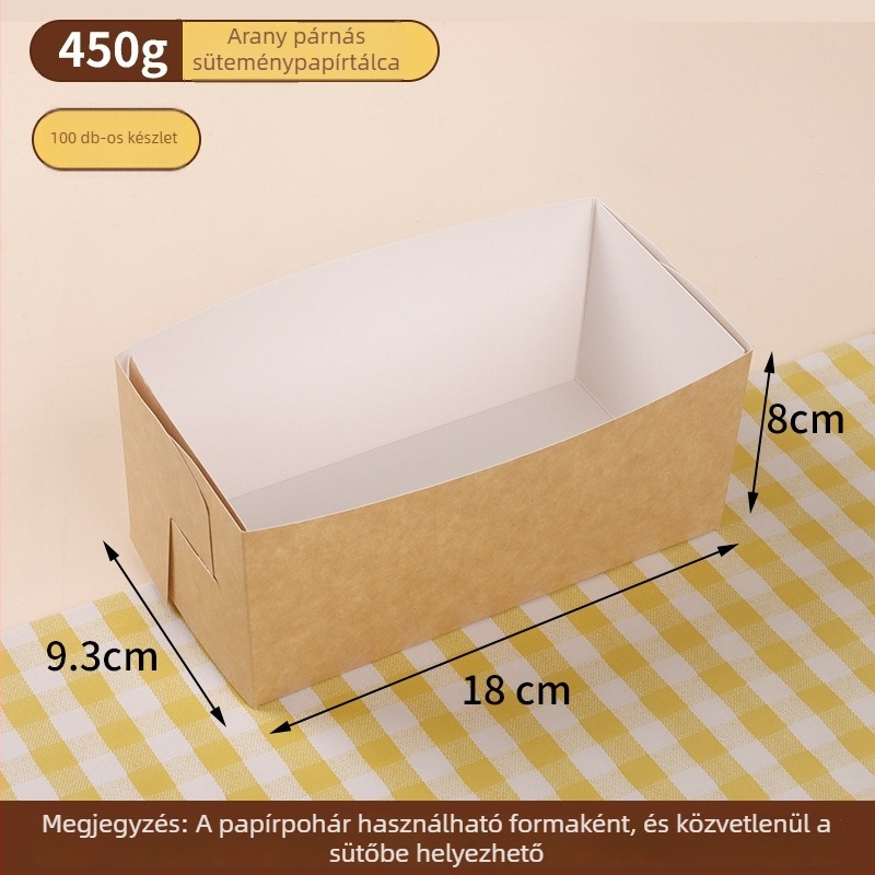 Süteménypapírtál és sütőhordozó készlet – sütőbiztos, magas hőmérséklet-ellenálló, egyszer használatos kenyérdoboz tasakkal, címkével és selyemszalaggal