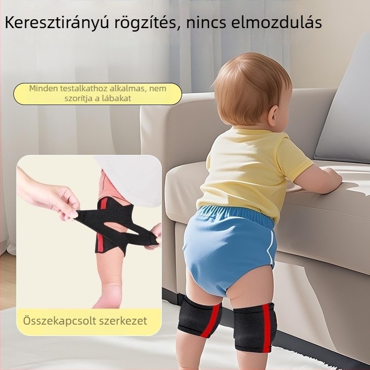 Baba térd- és könyökvédő készlet, állítható esésvédő kúszó gyerekeknek, nyári kivitel