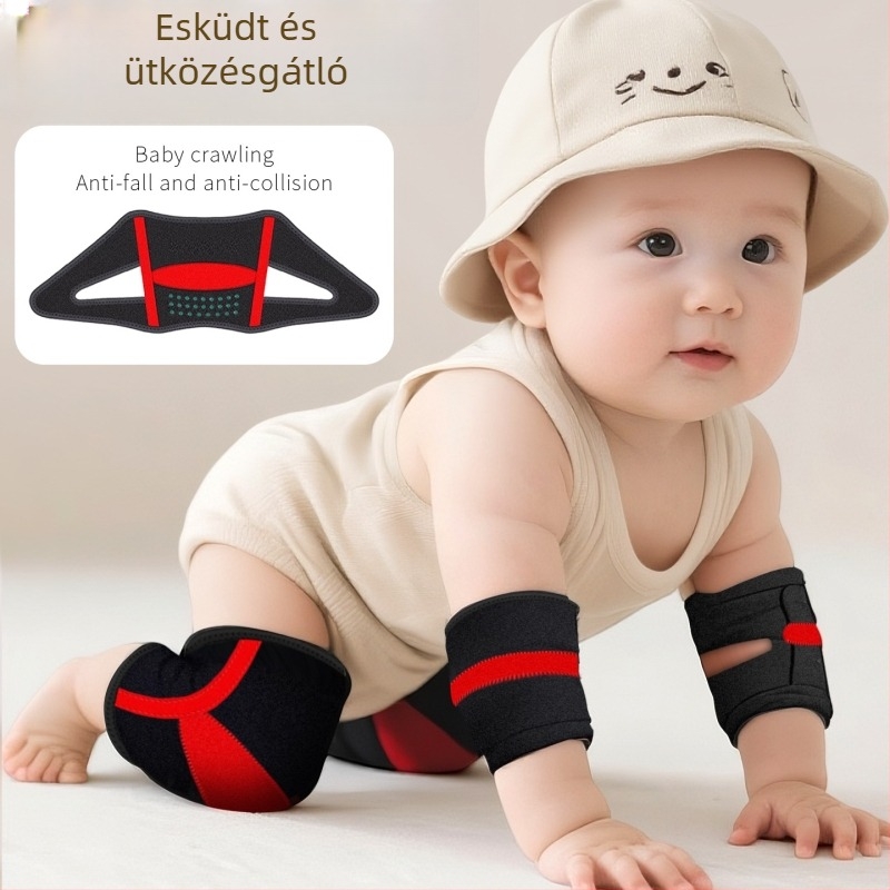 Baba térd- és könyökvédő készlet, állítható esésvédő kúszó gyerekeknek, nyári kivitel
