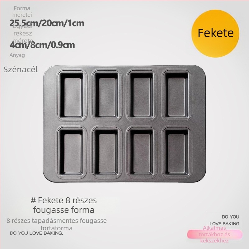 Guyi süteményforma, szénacél, modern minimalist stílus, négyzet alakú tepsi, 1 db készlet