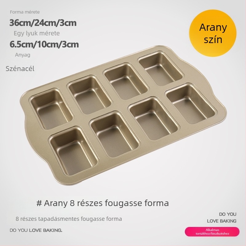 Guyi süteményforma, szénacél, modern minimalist stílus, négyzet alakú tepsi, 1 db készlet