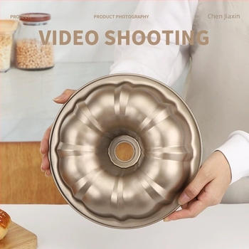 Tökös szifon sütemény forma tapadásmentes bevonattal, sütőedény szénacélból DIY sütéshez