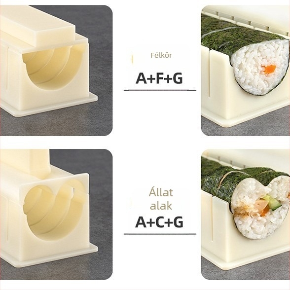 DIY sushi formázó készlet, szív alakú PP eszköz, 11 darabos készlet, koreai stílus