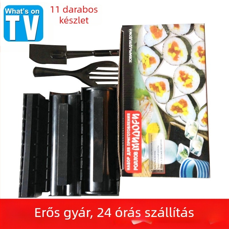 DIY sushi formázó készlet, szív alakú PP eszköz, 11 darabos készlet, koreai stílus