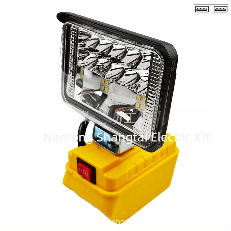 LED munkalámpa kültéri mérnöki felhasználásra, alumínium ház, 100 W, 18-20 V, USB-C